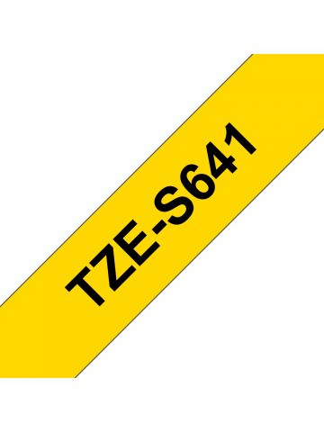 Brother TZE-S641 DirectLabel black on yellow extra strong Laminat 18mm x 8m for Brother P-Touch TZ 3.5-18mm/36mm/6-18mm/6-24mm/6-36mm