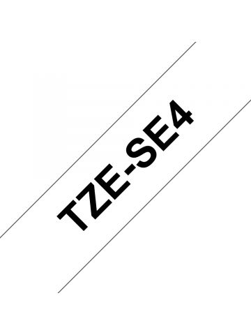 Brother TZE-SE4 DirectLabel black on white Laminat 18mm x 8m for Brother P-Touch TZ 3.5-12mm/18mm/6-18mm/6-24mm/6-36mm