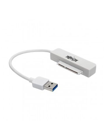 Tripp Lite USB 3.0 SuperSpeed to SATA III Adapter Cable with UASP, 2.5 in. to 3.5 in. SATA Hard Drives, White