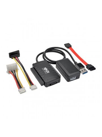 Tripp Lite USB 3.0 SuperSpeed to SATA/IDE Adapter with Built-In USB Cable, 2.5 in., 3.5 in. and 5.25 in. Hard Drives