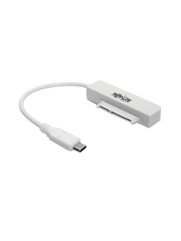 Tripp Lite USB 3.1 Gen 2 USB Type-C (USB-C) to SATA III Adapter Cable with UASP, 2.5 in. SATA Hard Drives, White