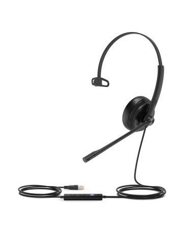 Yealink UH34 Mono Teams Headset Wired Head-band Office/Call center USB Type-A Black