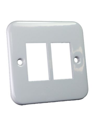 Cablenet Metal Faceplate for 2 x LJ6C Fascia