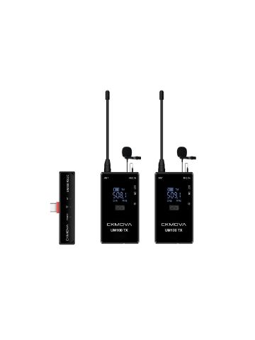 ckmova UM100 Kit4 UHF Wireless Microphone with 2x Transmitter + 1x USB-C Receiver
