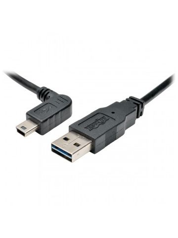 Tripp Lite Universal Reversible USB 2.0 Hi-Speed Cable (Reversible A to Left-Angle 5Pin Mini B M/M), 1.83 m