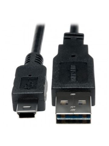Tripp Lite Universal Reversible USB 2.0 Hi-Speed Cable (Reversible A to 5Pin Mini B M/M), 15.24 cm