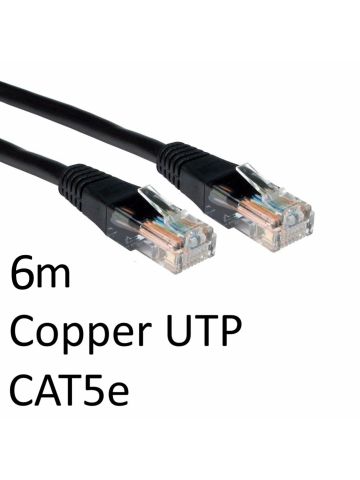 Cables Direct 6m Cat5e, M - M networking cable Black U/UTP (UTP)