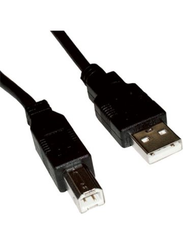 Cablenet 1m USB 2.0 Type A Male - USB 2.0 Type B Male Black PVC Cable