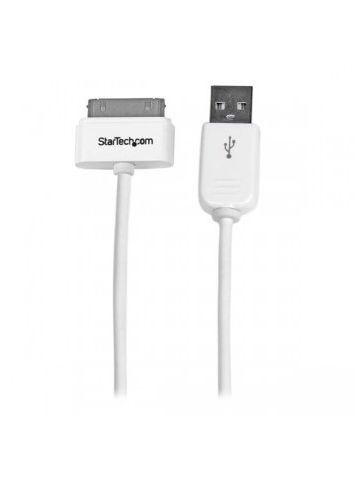 StarTech.com 1m (3 ft) Apple 30-pin Dock Connector to USB Cable for iPhone / iPod / iPad with Stepped Connector