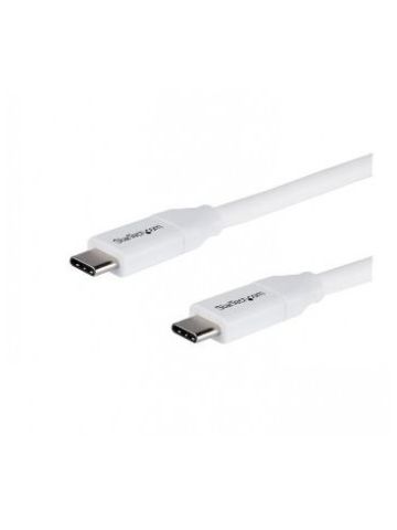 StarTech.com USB-C to USB-C Cable w/ 5A PD - M/M - White - 2 m (6 ft.) - USB 2.0 - USB-IF Certified