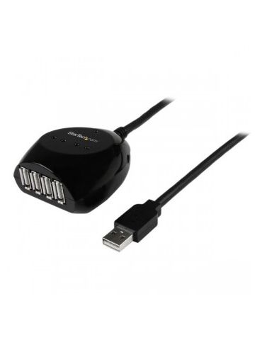 StarTech.com 15m USB 2.0 Active Cable with 4 Port Hub