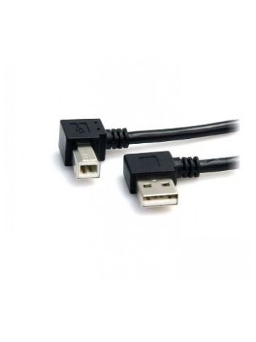 StarTech.com 3 ft A Right Angle to B Right Angle USB Cable - M/M