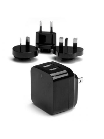 StarTech.com Dual-port USB wall charger - international travel - 17W/3.4A - black