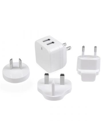 StarTech.com Dual-port USB wall charger - international travel - 17W/3.4A - white