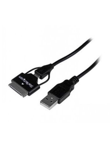 StarTech.com 0.65m (2 ft) Samsung Galaxy Tab Dock Connector or Micro USB to USB Combo Cable