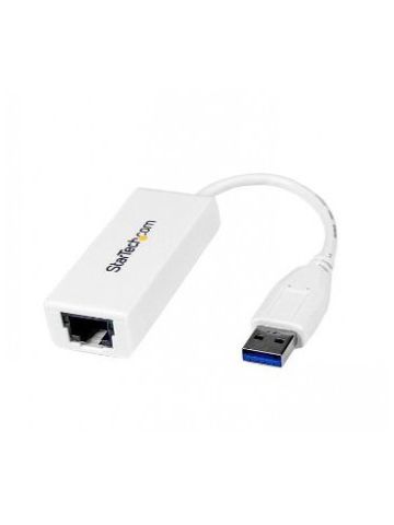 StarTech.com USB 3.0 to Gigabit Ethernet NIC Network Adapter - White