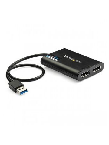 StarTech.com USB 3.0 to Dual DisplayPort Adapter - 4K 60Hz