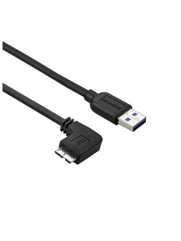 StarTech.com Slim Micro USB 3.0 Cable - M/M - Left-Angle Micro-USB - 1m (3ft)