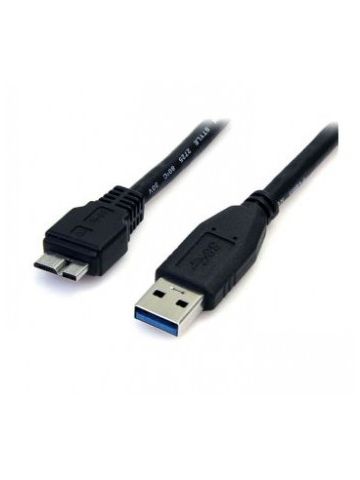 StarTech.com 0.5m (1.5ft) Black SuperSpeed USB 3.0 Cable A to Micro B - M/M