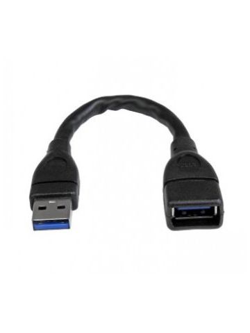 StarTech.com USB 3.0 A-to-A extension cable - 6 in, black