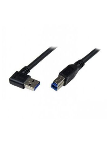 StarTech.com 1m Black SuperSpeed USB 3.0 Cable - Right Angle A to B - M/M