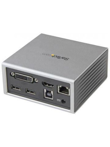 StarTech.com HDMI and DVI Dual-Monitor Docking Station for Laptops - Single 4K Support - USB 3.0