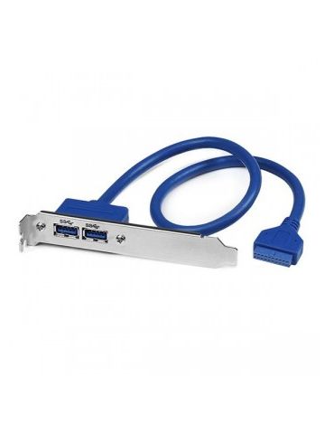 StarTech.com 2 Port USB 3.0 A Female Slot Plate Adapter