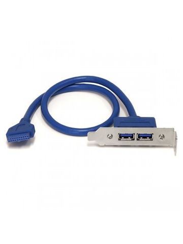 StarTech.com 2 Port USB 3.0 A Female Low Profile Slot Plate Adapter