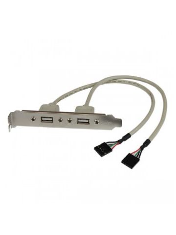 StarTech.com 2 Port USB A Female Slot Plate Adapter