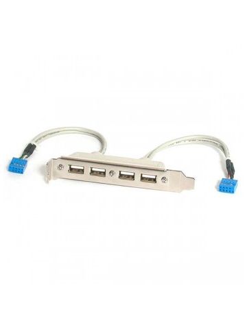 StarTech.com 4 Port USB A Female Slot Plate Adapter