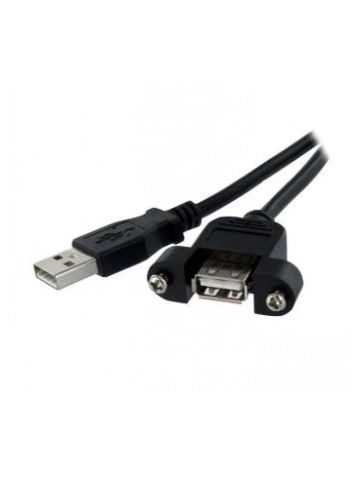 StarTech.com 1 ft Panel Mount USB Cable A to A - F/M