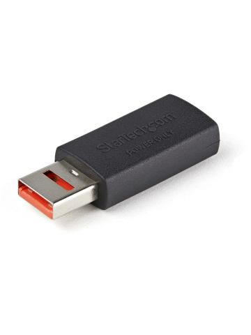 StarTech.com Secure Charging USB Data Blocker Adapter – Male to Female USB-A Charge-Only Adapter – No-Data Charge/Power-Only Adapter for Phone/Tablet – Data Blocking USB Protector Adapter