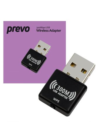 PREVO USBW4 300Mbps USB Wireless Network Adapter