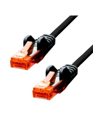 ProXtend CAT6 U/UTP CCA PVC Ethernet Cable Black 20CM