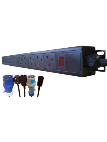 POWERDATA 16 WAY 19 INCH RACK UK PDU TO 13A PLUG - VERTICAL