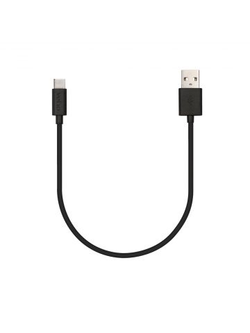 Veho Pebble USB-A to USB-C Universal Charge and Sync 0.2m/0.7ft Cable – Black (VCL-002-C-20CM)