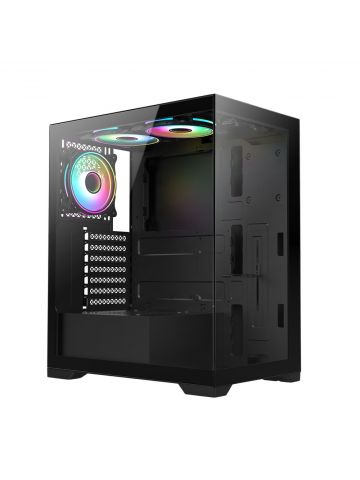 VIDA VETRO-BLK computer case Tower Black