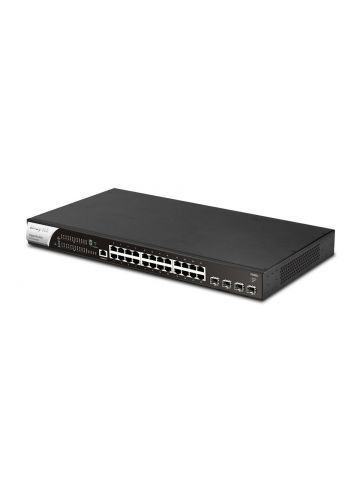 DrayTek VigorSwitch P2282x L2+ Managed 24-Port Gigabit PoE Switch with 4 x 10GbE SFP+ Ports and Power Backup Input