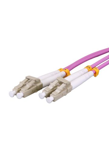 Cablenet 10m OM3 50/125 LC-LC Duplex Violet LSOH Fibre Patch Lead