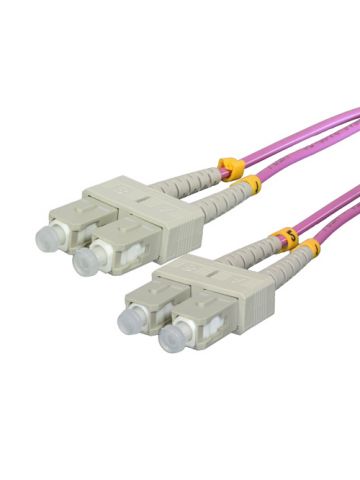 Cablenet 0.5m OM3 50/125 SC-SC Duplex Violet LSOH Fibre Patch Lead