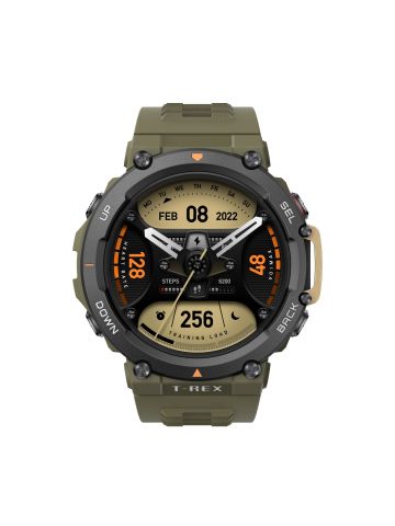 Amazfit T-Rex 2 3.53 cm (1.39") AMOLED 47 mm Digital 454 x 454 pixels Touchscreen Black, Green GPS (satellite)