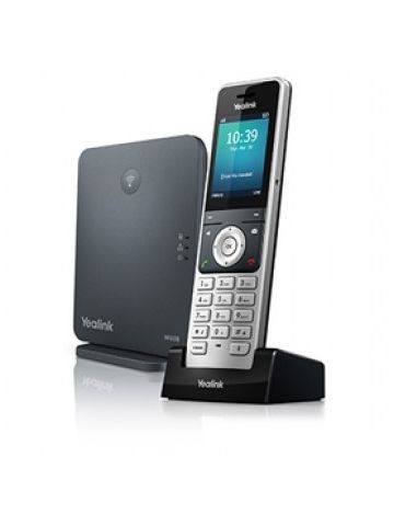Yealink W60P IP phone Black,Silver Wireless handset TFT