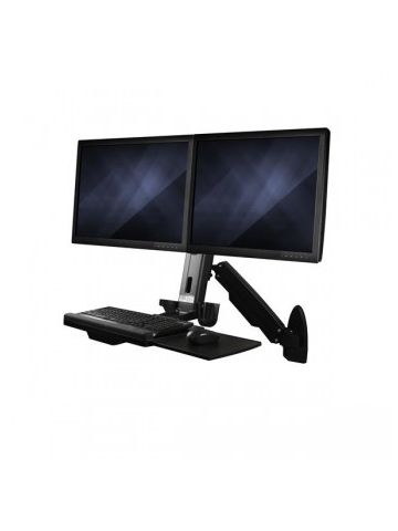 StarTech.com Wall-Mounted Sit-Stand Desk Workstation - Dual Monitor