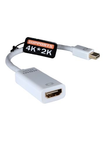 Cablenet 20cm Mini DisplayPort Male - HDMI 1.4b 4Kx2K@30Hz White Adaptor