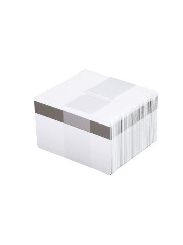 Fotodek White 760 Micron PVC Cards with 2750oe Hi-Co Magnetic Stripe - Pack of 100