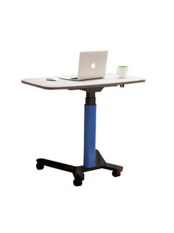 DDB Mobile Battery-Powered Sit Stand Desk White