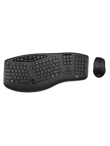 Adesso TruForm Media 1600 - Wireless Ergonomic Keyboard and Optical Mouse