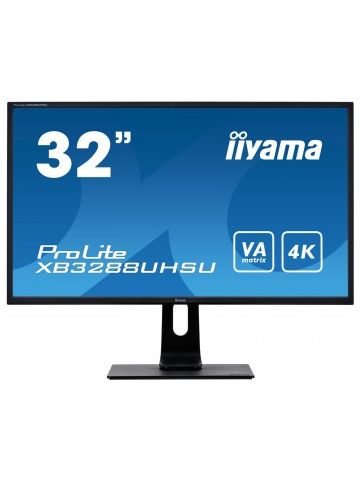 iiyama ProLite XB3288UHSU-B1 LED display 80 cm (31.5") 3840 x 2160 pixels 4K Ultra HD Flat Black