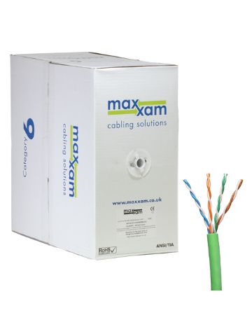 Cablenet Cat6 Green U/UTP LSOH 23AWG Solid CPR Dca Cable 305m Reelex Box