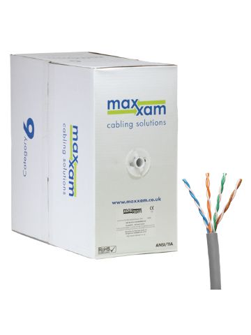 Cablenet Cat6 Grey U/UTP LSOH 23AWG Solid CPR Dca Cable 305m Reelex Box